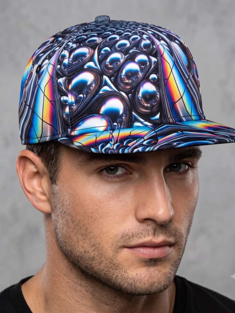 Trippy 3d Rave Trucker Hat Psychedelic Cap Baseball 3d Festival Unisex Baseball